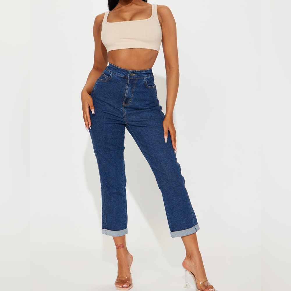 Medium wash, string, jeans - Picture 3 of 3